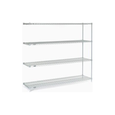 Global Equipment Nexel Stainless Steel Wire Shelving Add-On 72"W x 18"D x 63"H A18726S